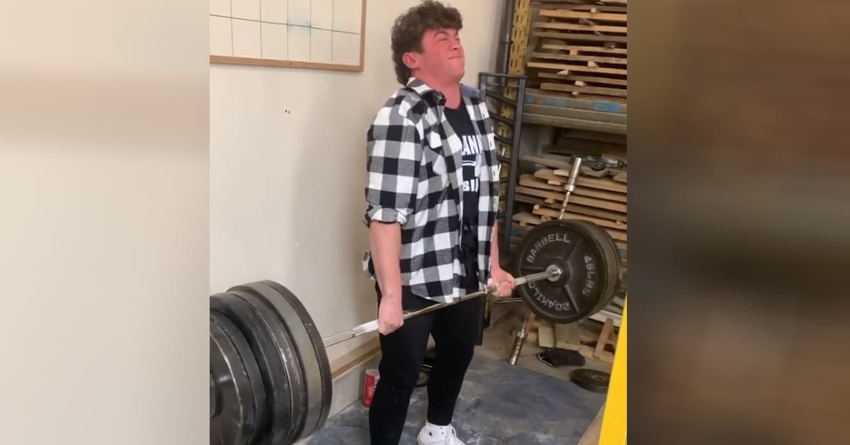 15-Year-Old Joseph Wiedyk Deadlifts Massive 550lbs at 185lb For